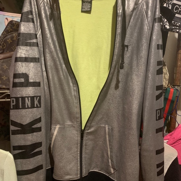 RARE Vs PINK sparkle coat - Picture 2 of 5